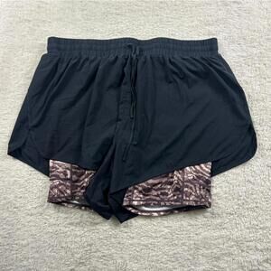 Women's Dual-Layer Active Running Shorts with Inner Compression Layer